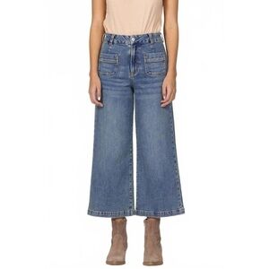 Dear John Audrey Wide Leg Crop Jeans Hight Rise Size 27  Blue